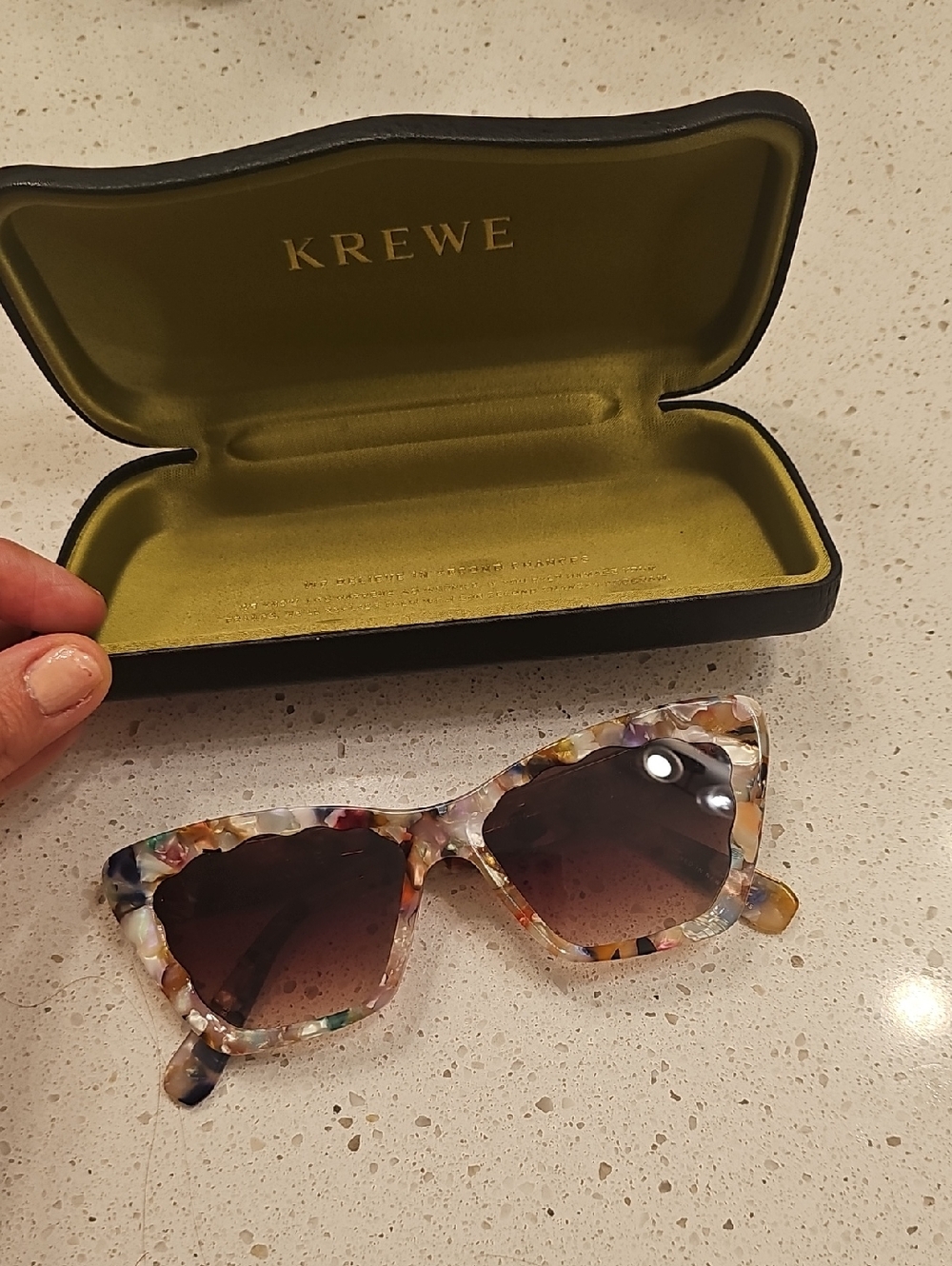 KREWE Brigitte Sunglasses in Gelato Multicolor Acetate - Picture 6 of 6